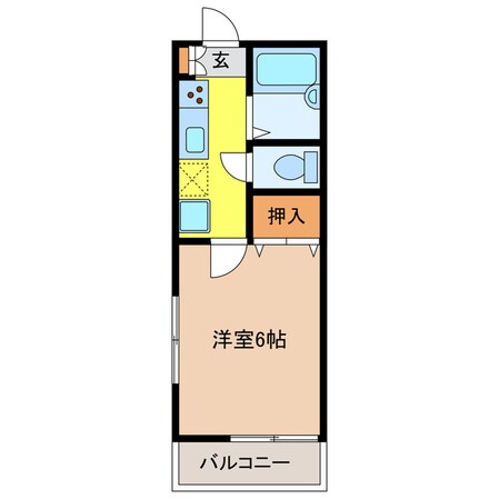 カサグランデうべの物件間取画像